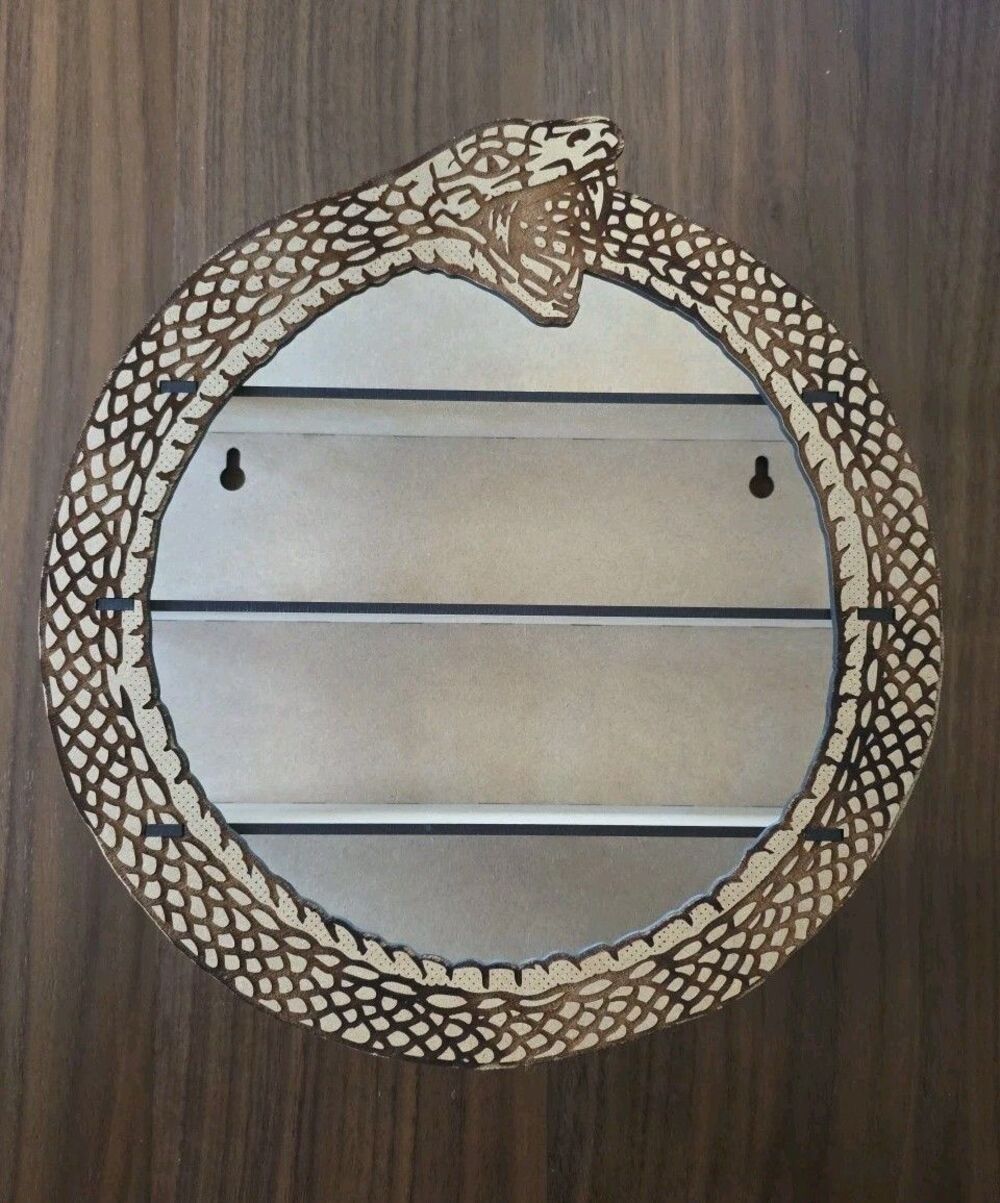 Ouroboros Wall Shelf Laser Cut Snake Shelf Unfinished